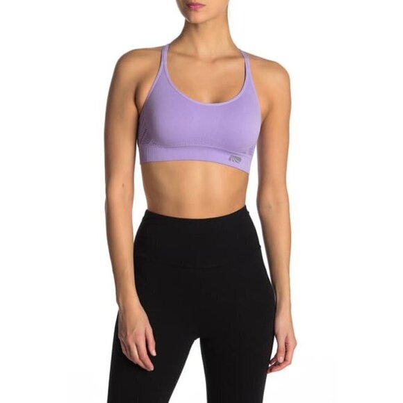 💕MARIKA💕 Seamless Mesh Back Sports Bra ~ Violet XS NWT - Picture 3 of 13